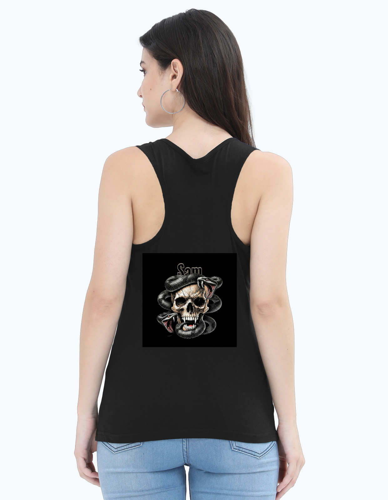 Personalized Edgy Female Womens Tank Top Dtf with Custom Name