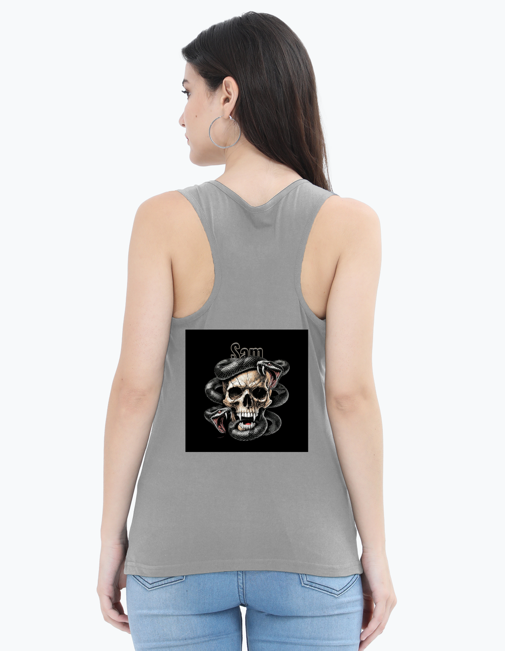 Personalized Edgy Female Womens Tank Top Dtf with Custom Name