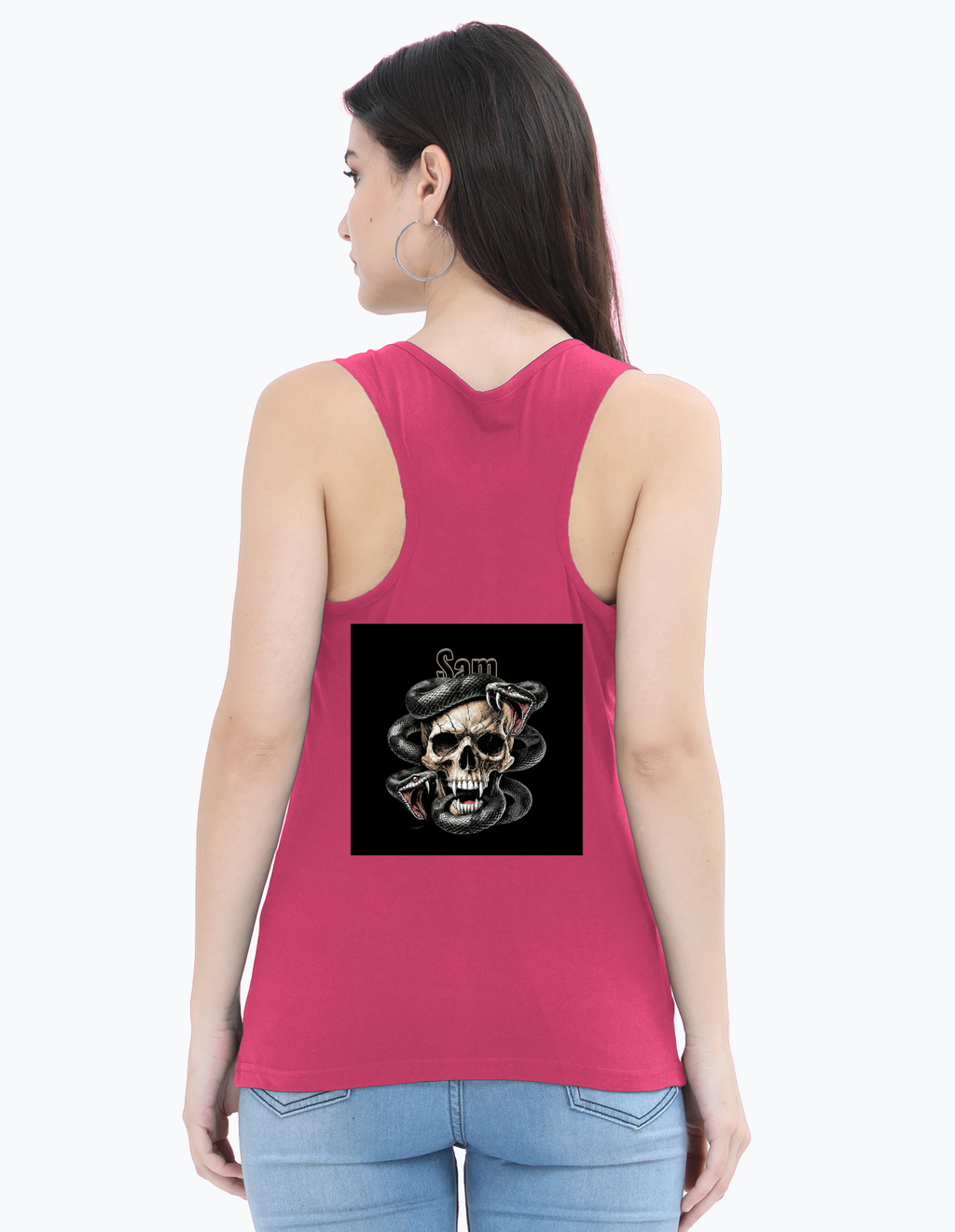 Personalized Edgy Female Womens Tank Top Dtf with Custom Name