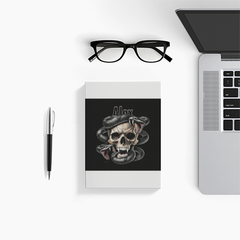 Personalized Dark Art Notebook Accessories with Custom Name