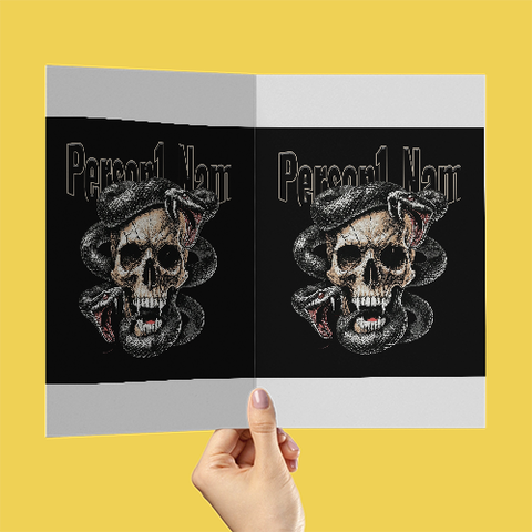 Personalized Dark Art Accessory with Custom Name - Greeting Cards Accessories Accessory