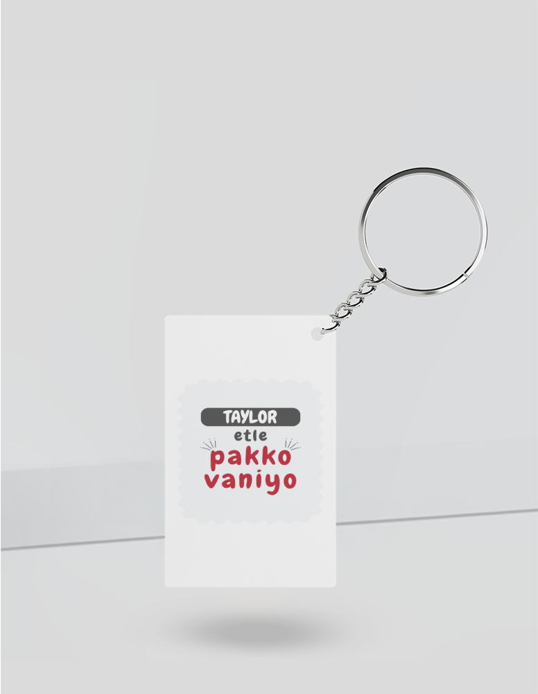 Personalized Typographic Keychain Accessories with Custom Name