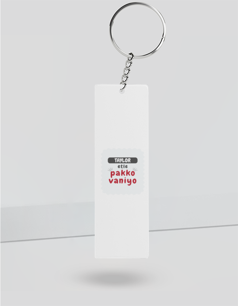 Personalized Typographic Keychain Accessories with Custom Name