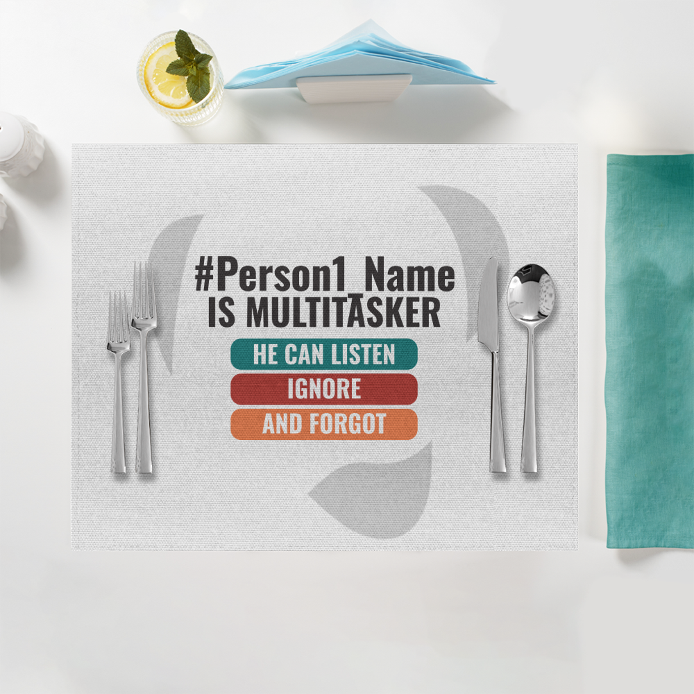 Personalized Humorous Accessory with Custom Name - Placemat Accessories Accessory