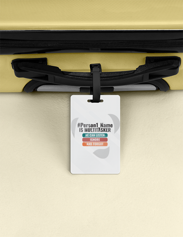 Personalized Humorous Accessory with Custom Name - Luggage Tag Accessories Accessory