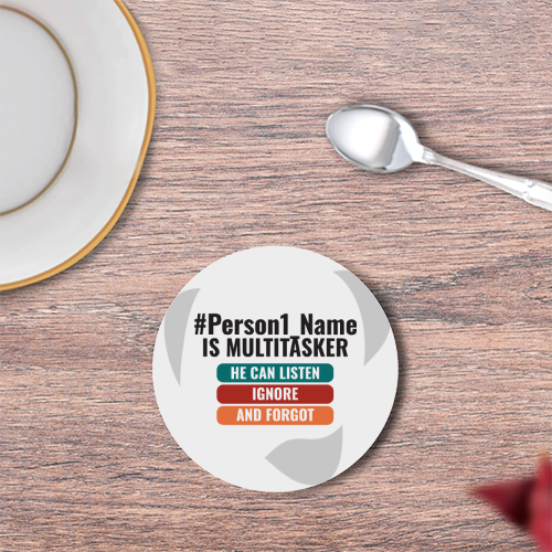 Personalized Humorous Coasters Accessories with Custom Name