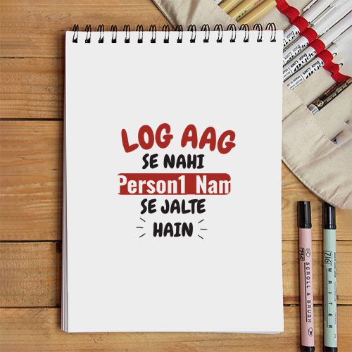 Personalized Bold Sketchbook Accessories with Custom Name