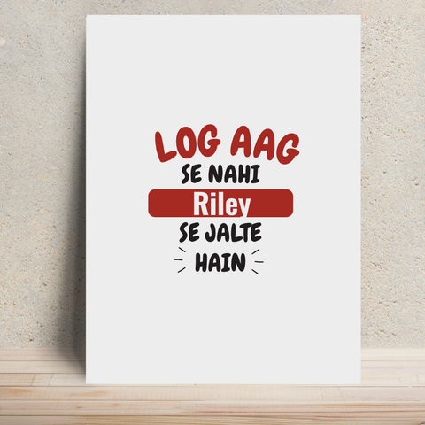 Personalized Bold Metal Posters Accessories with Custom Name