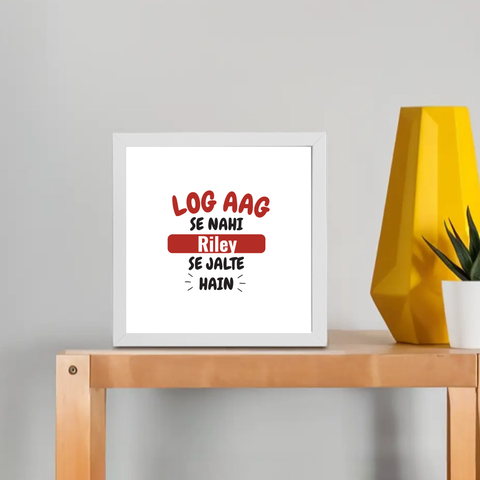 Personalized Bold Framed Poster Dtg with Custom Name