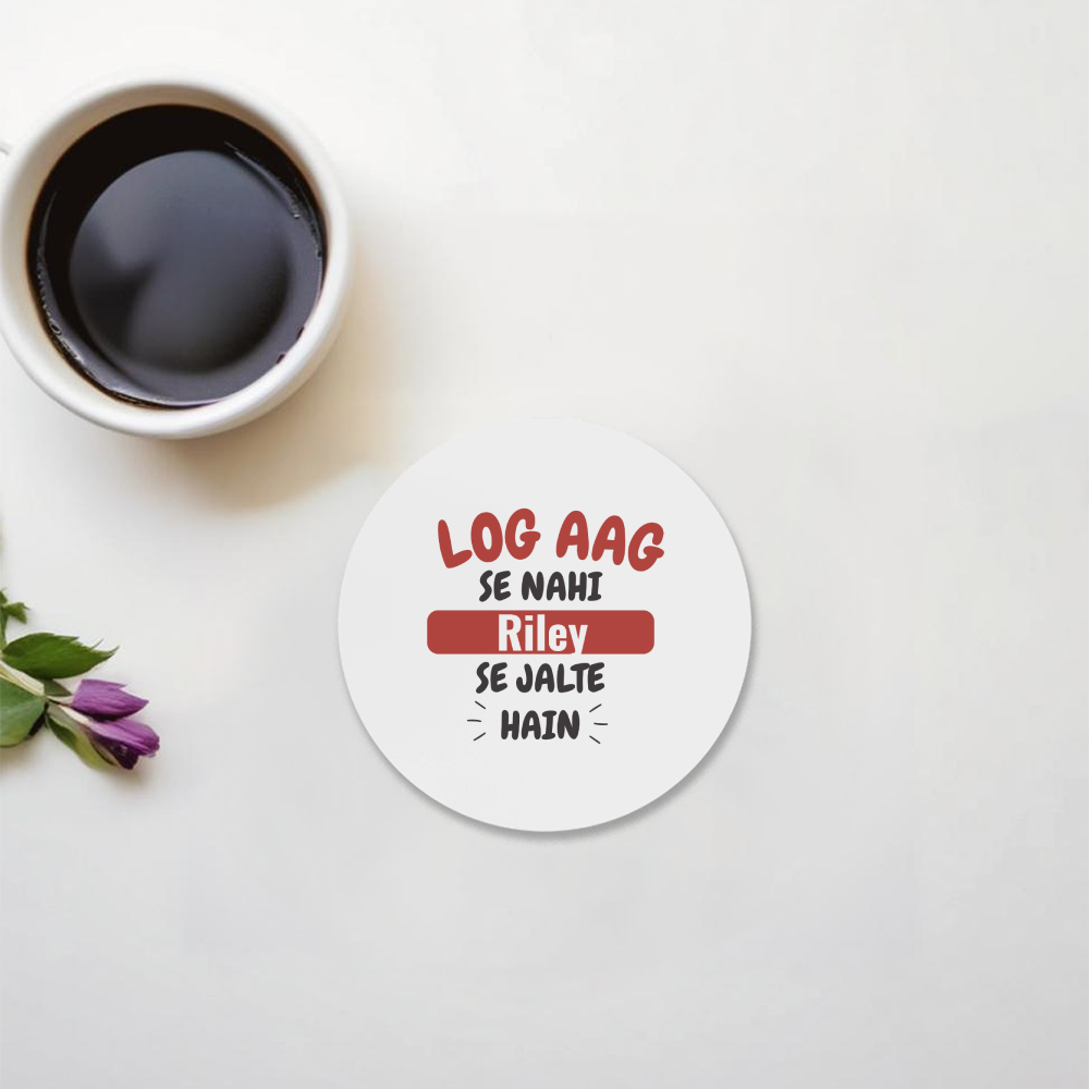 Personalized Bold Acrylic Coaster Accessories with Custom Name