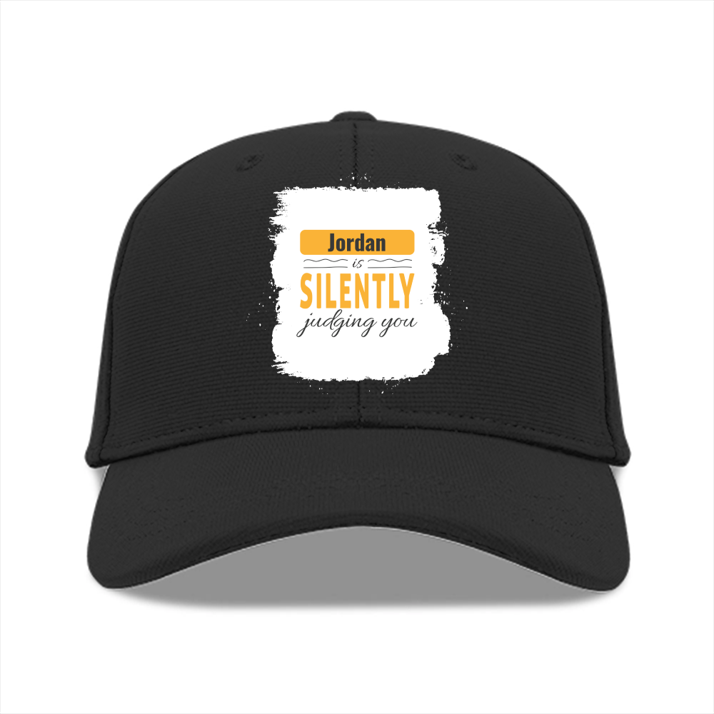 Personalized Playful Baseball Ottoman Cap Embroidery with Custom Name