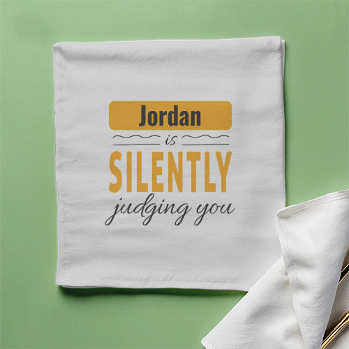 Personalized Playful Accessory with Custom Name - Cloth Napkin Accessories Accessory