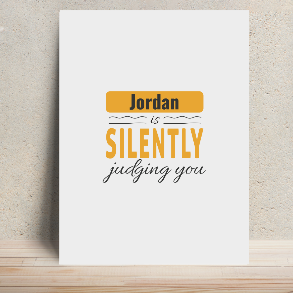 Personalized Playful Metal Posters Accessories with Custom Name