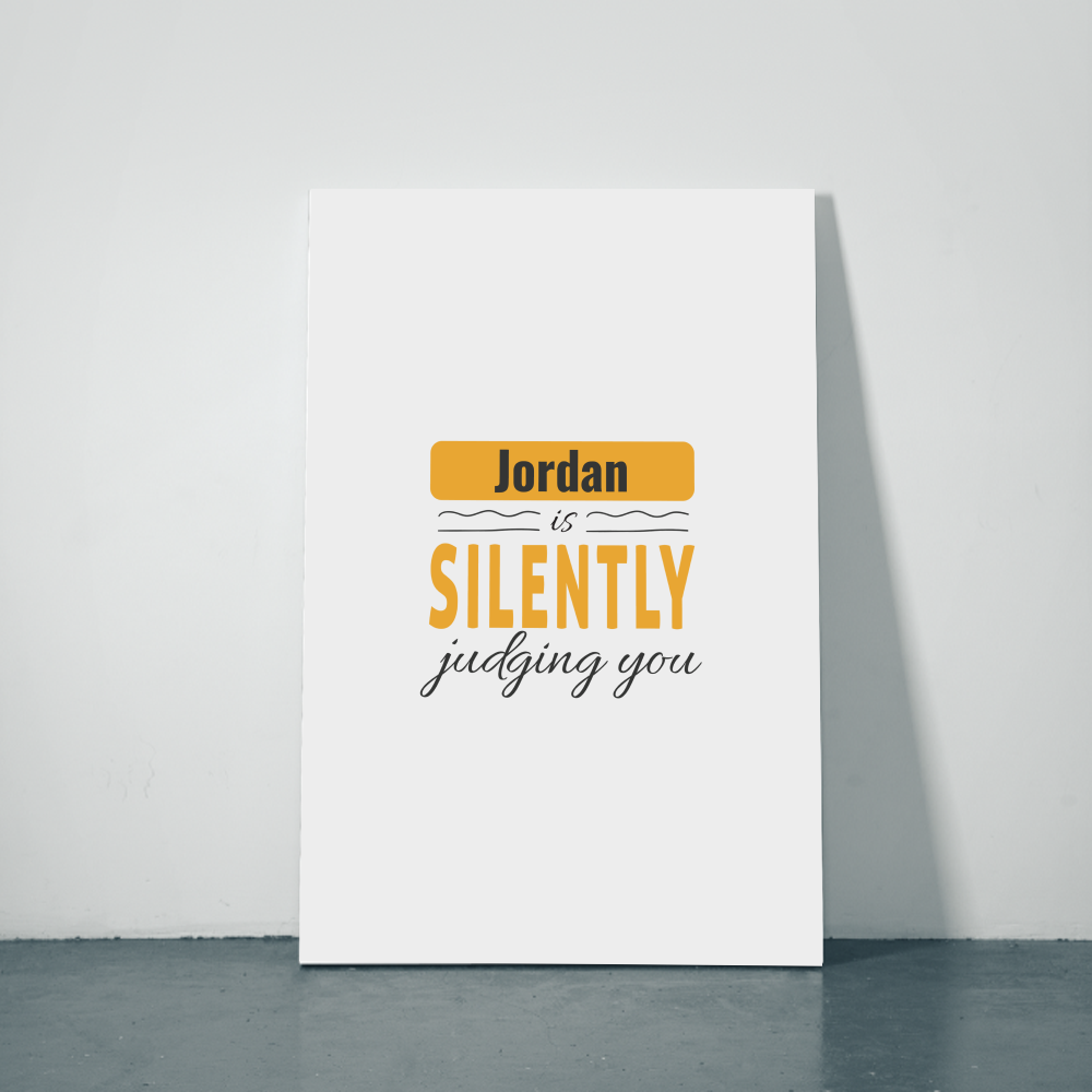 Personalized Playful Metal Posters Accessories with Custom Name