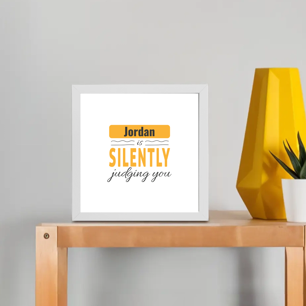 Personalized Playful Framed Poster Dtg with Custom Name