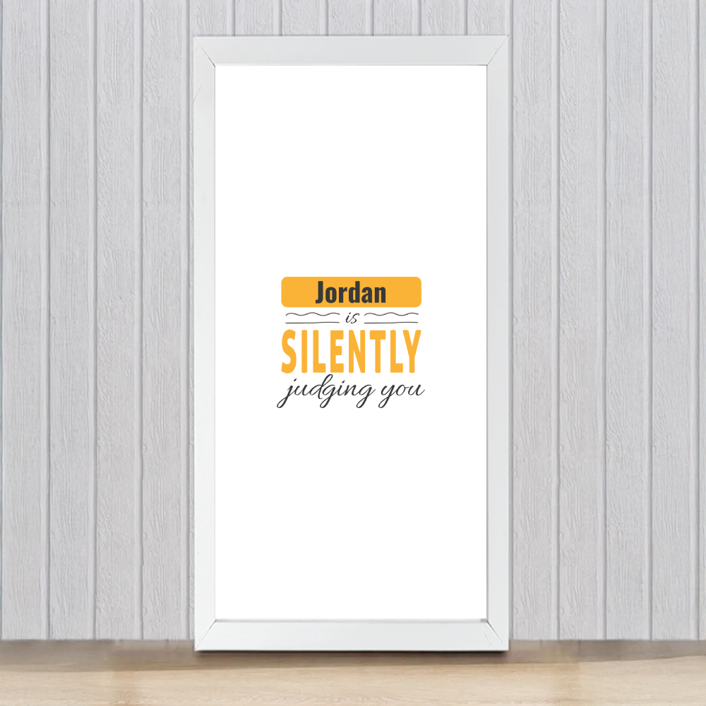 Personalized Playful Framed Poster Dtg with Custom Name