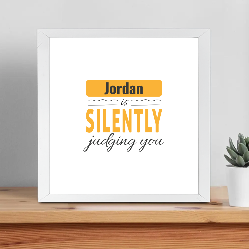 Personalized Playful Framed Poster Dtg with Custom Name