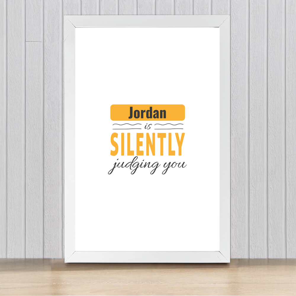 Personalized Playful Framed Poster Dtg with Custom Name