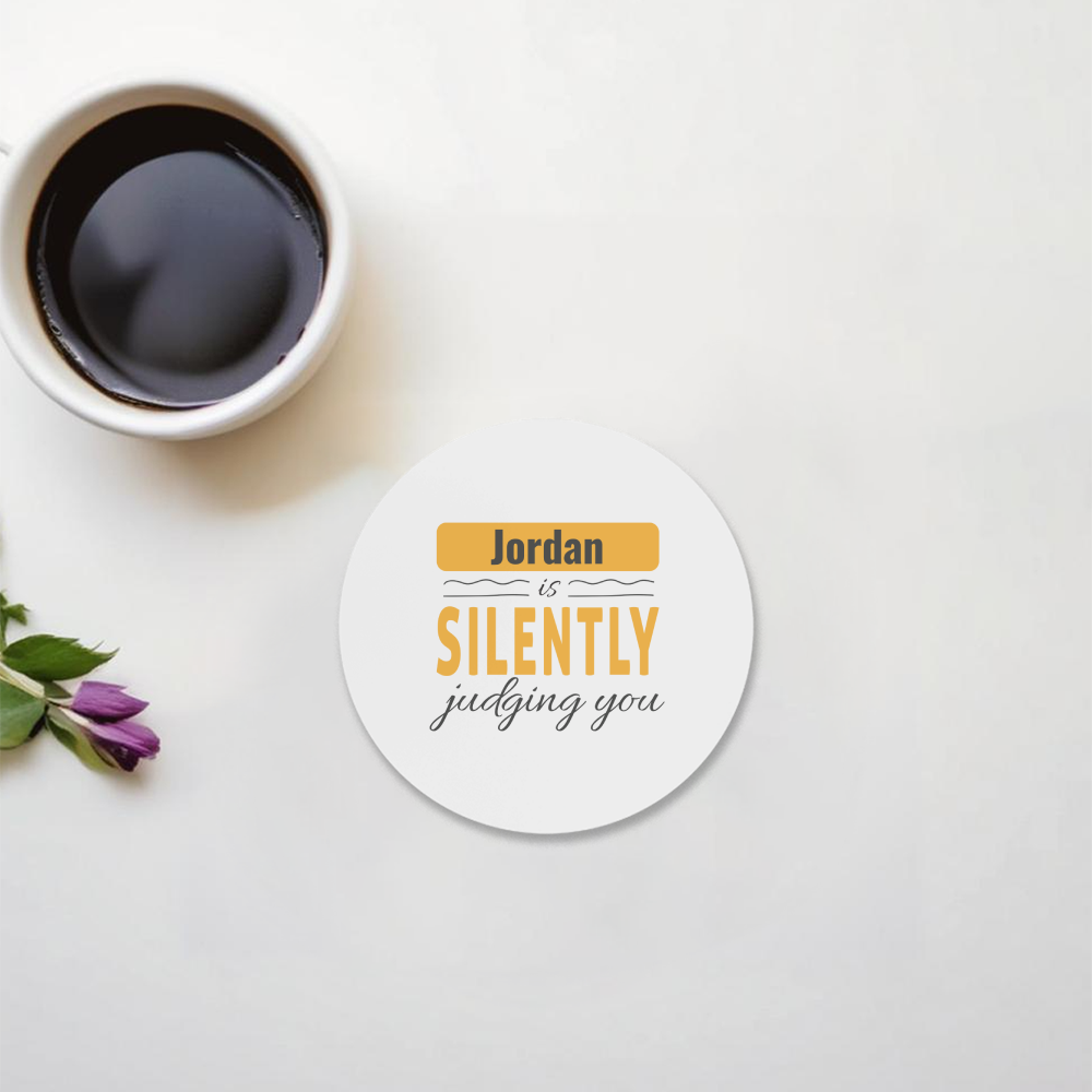 Personalized Playful Acrylic Coaster Accessories with Custom Name