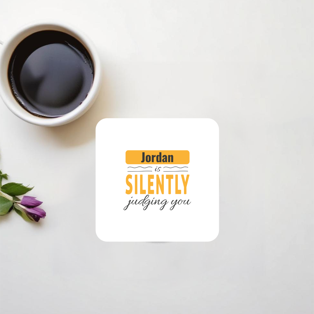 Personalized Playful Acrylic Coaster Accessories with Custom Name