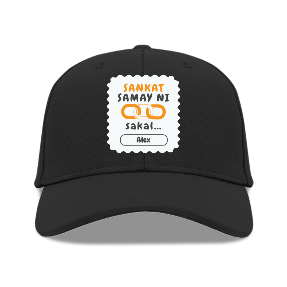 Personalized Typography Baseball Ottoman Cap Dtg with Custom Name