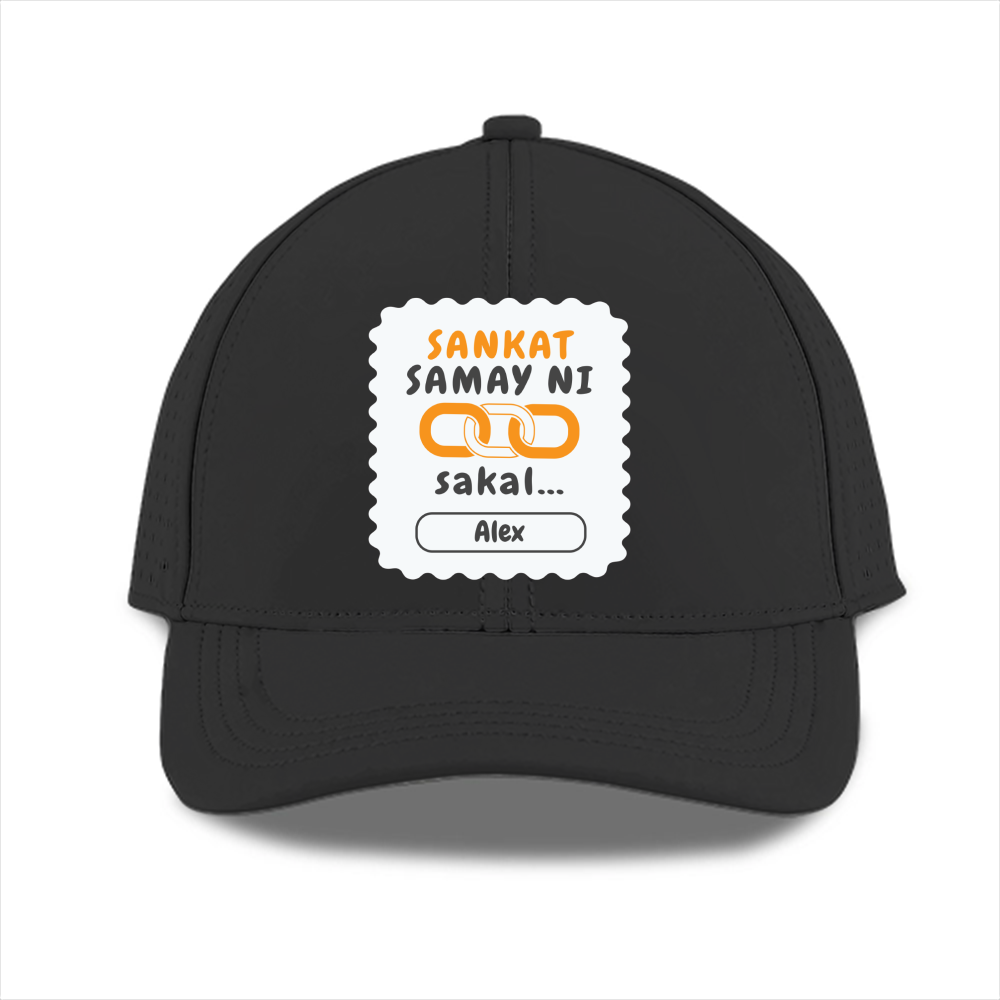 Personalized Typography Sports Cap Embroidery with Custom Name