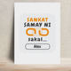 Personalized Typography Metal Posters Accessories with Custom Name