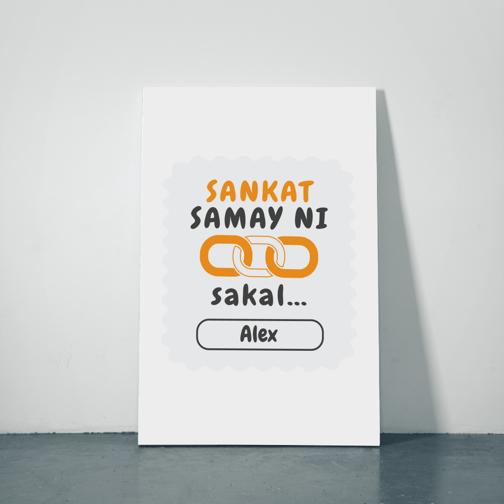 Personalized Typography Metal Posters Accessories with Custom Name