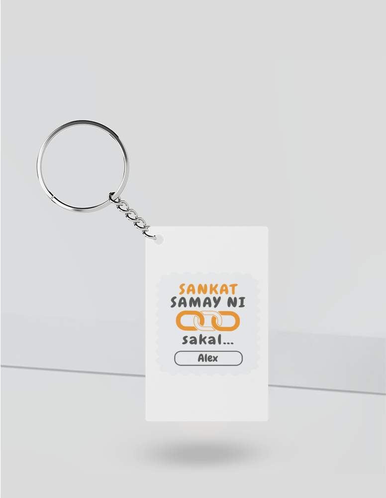 Personalized Typography Keychain Accessories with Custom Name