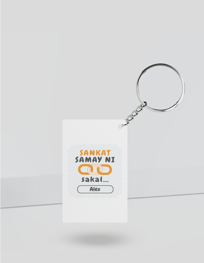 Personalized Typography Keychain Accessories with Custom Name