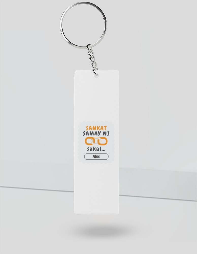 Personalized Typography Keychain Accessories with Custom Name