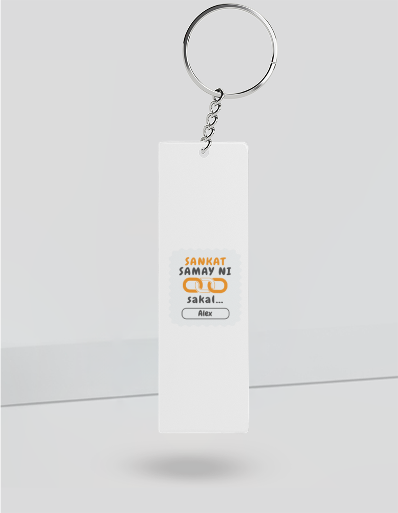 Personalized Typography Keychain Accessories with Custom Name