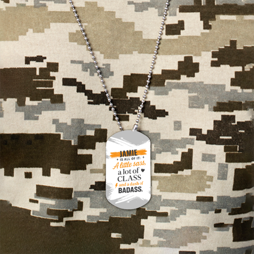 Personalized Typographic Accessory with Custom Name - Dog Tag Accessories Accessory