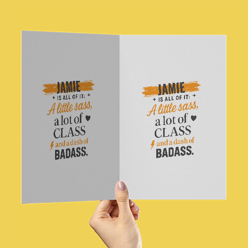 Personalized Typographic Accessory with Custom Name - Greeting Cards Accessories Accessory