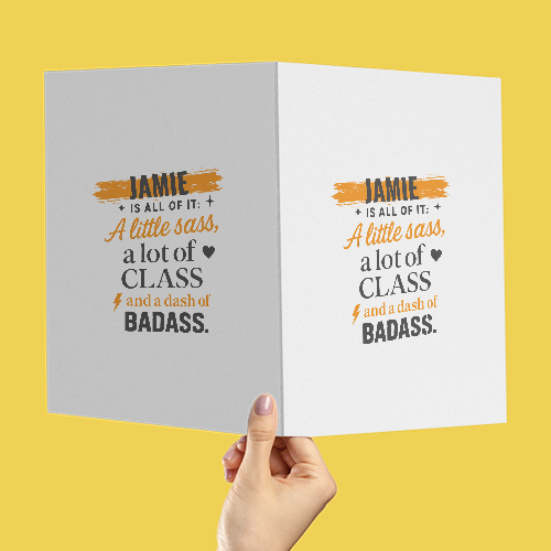 Personalized Typographic Accessory with Custom Name - Greeting Cards Accessories Accessory