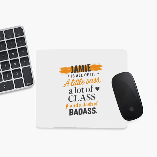 Personalized Typographic Mouse Pad Accessories with Custom Name