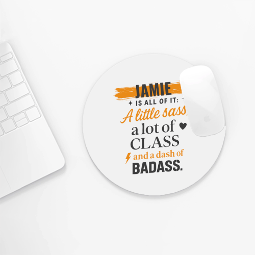 Personalized Typographic Mouse Pad Accessories with Custom Name