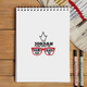 Personalized Grunge Sketchbook Accessories with Custom Name
