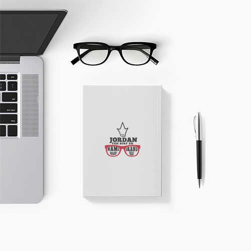 Personalized Grunge Notebook Accessories with Custom Name