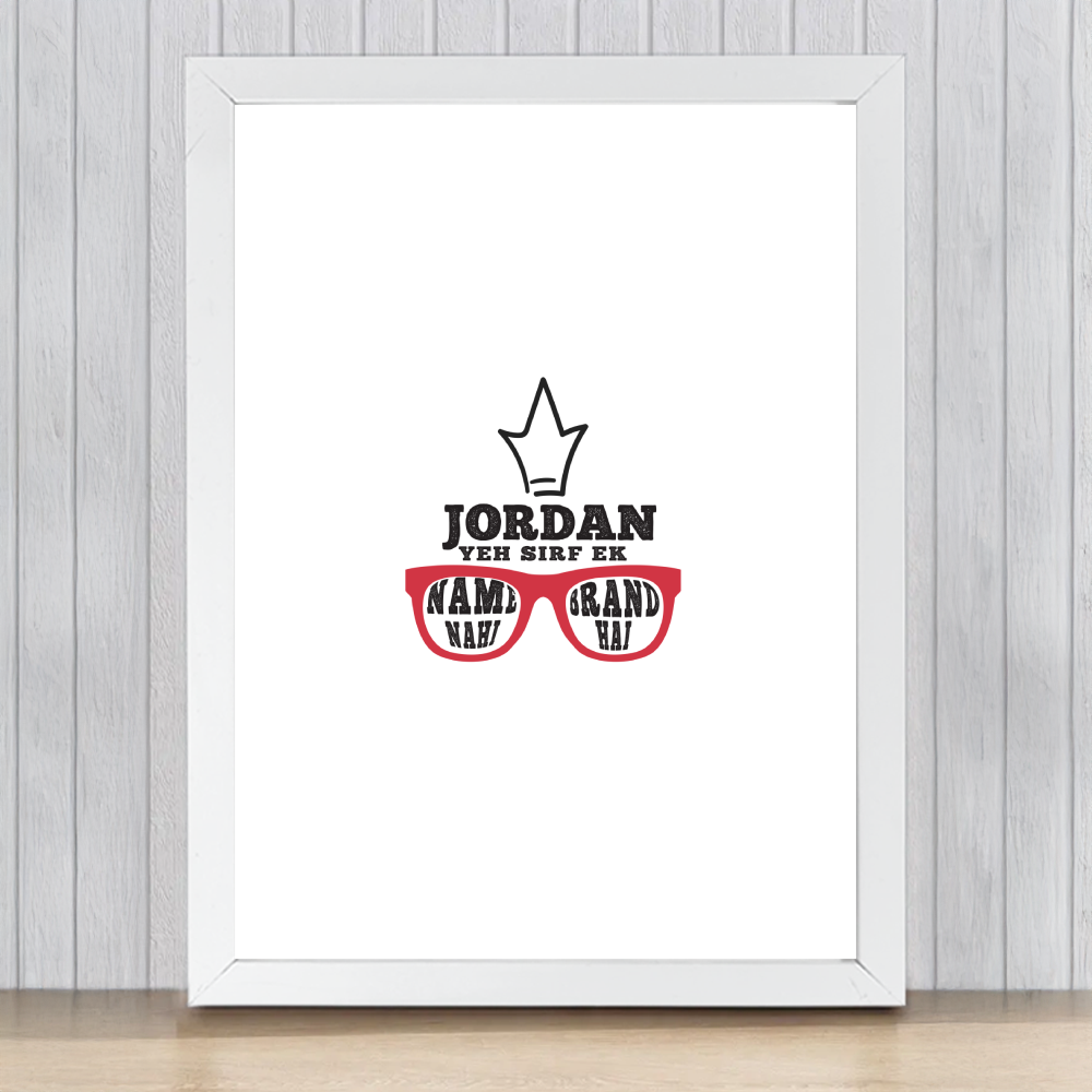 Personalized Grunge Framed Poster Dtg with Custom Name