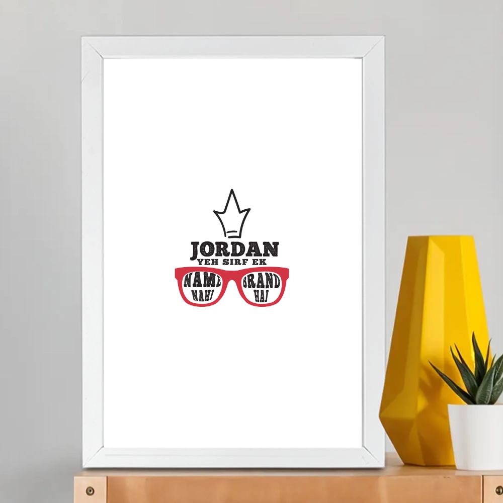 Personalized Grunge Framed Poster Dtg with Custom Name