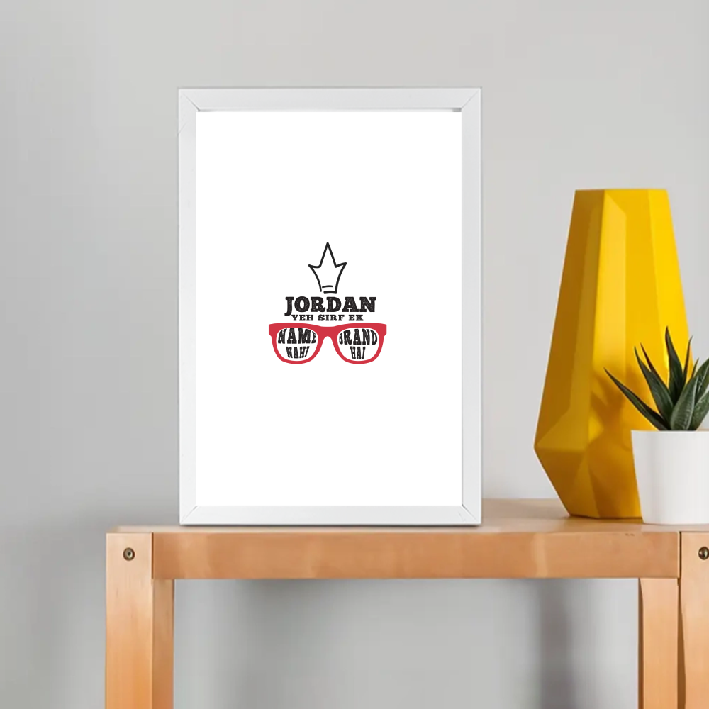 Personalized Grunge Framed Poster Dtg with Custom Name