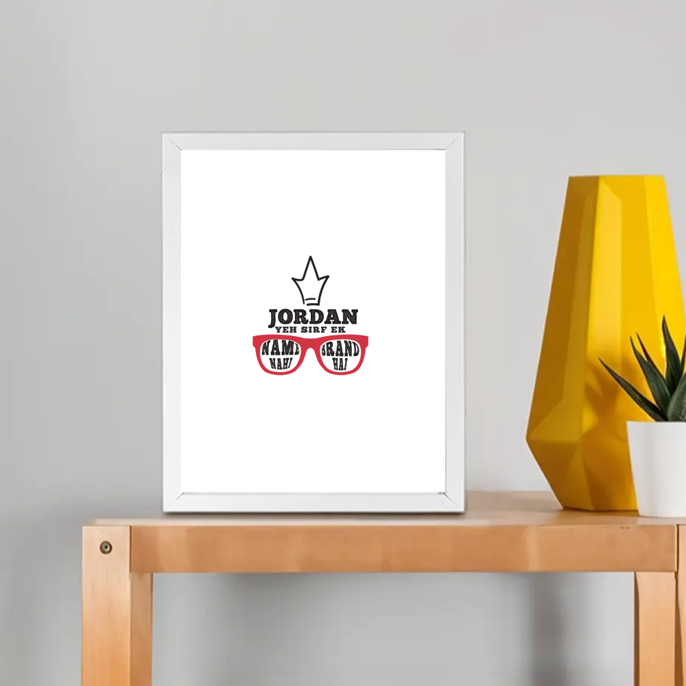 Personalized Grunge Framed Poster Dtg with Custom Name