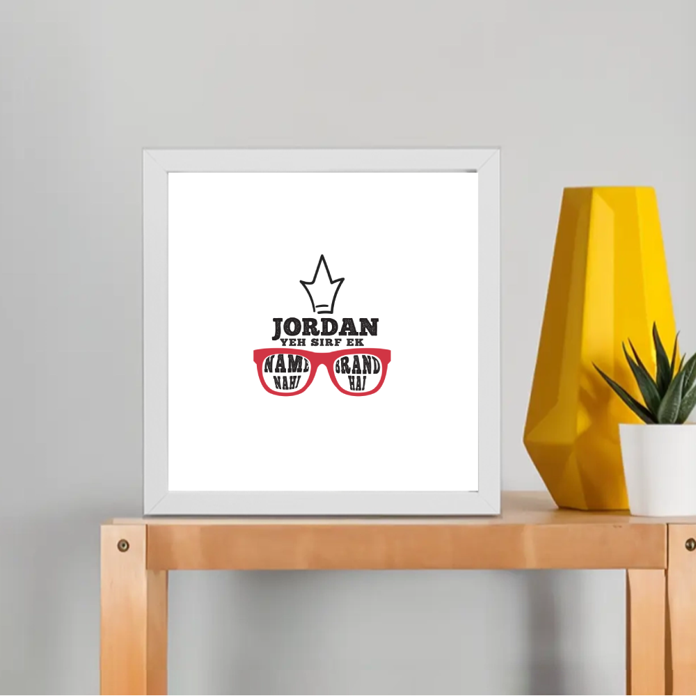 Personalized Grunge Framed Poster Dtg with Custom Name