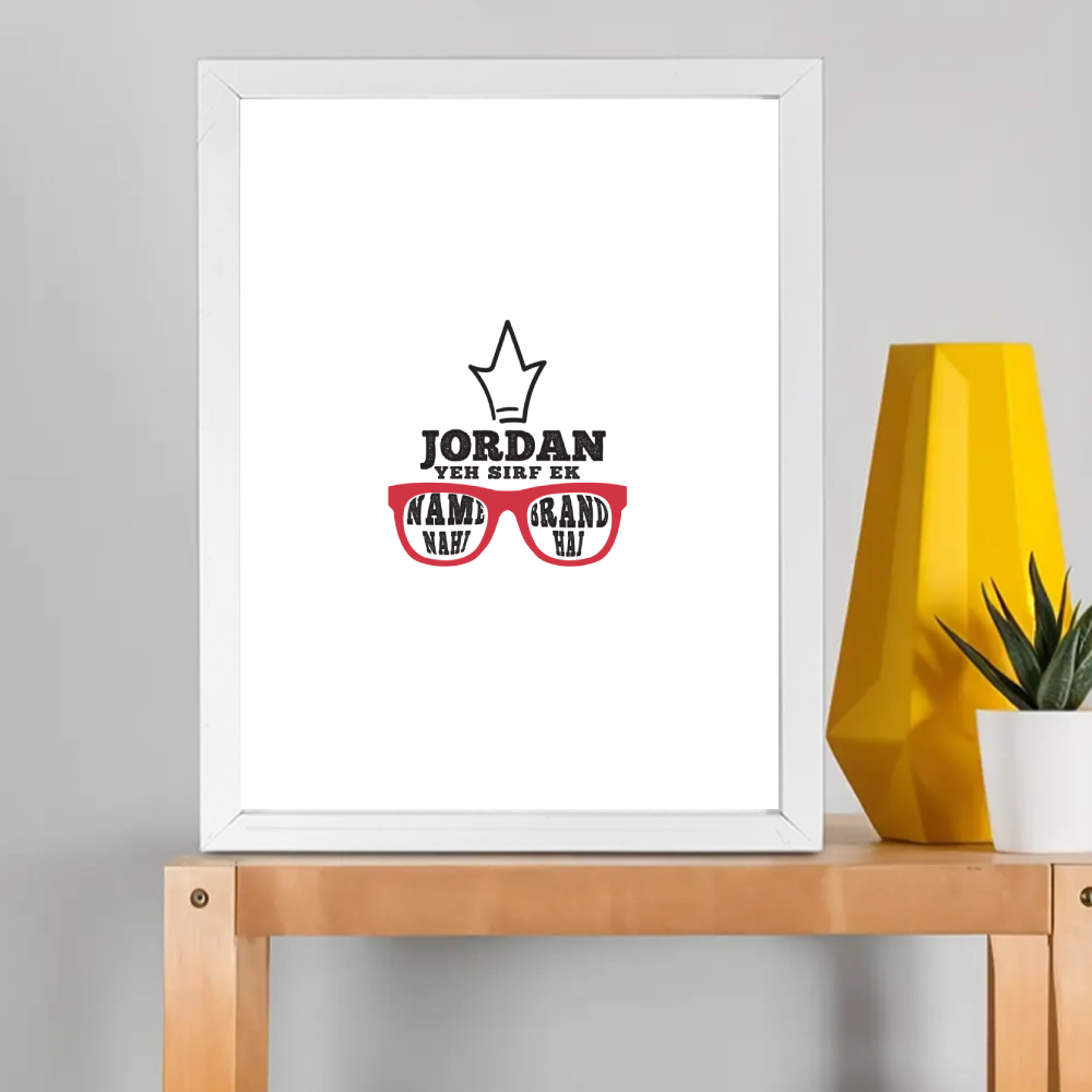 Personalized Grunge Framed Poster Dtg with Custom Name
