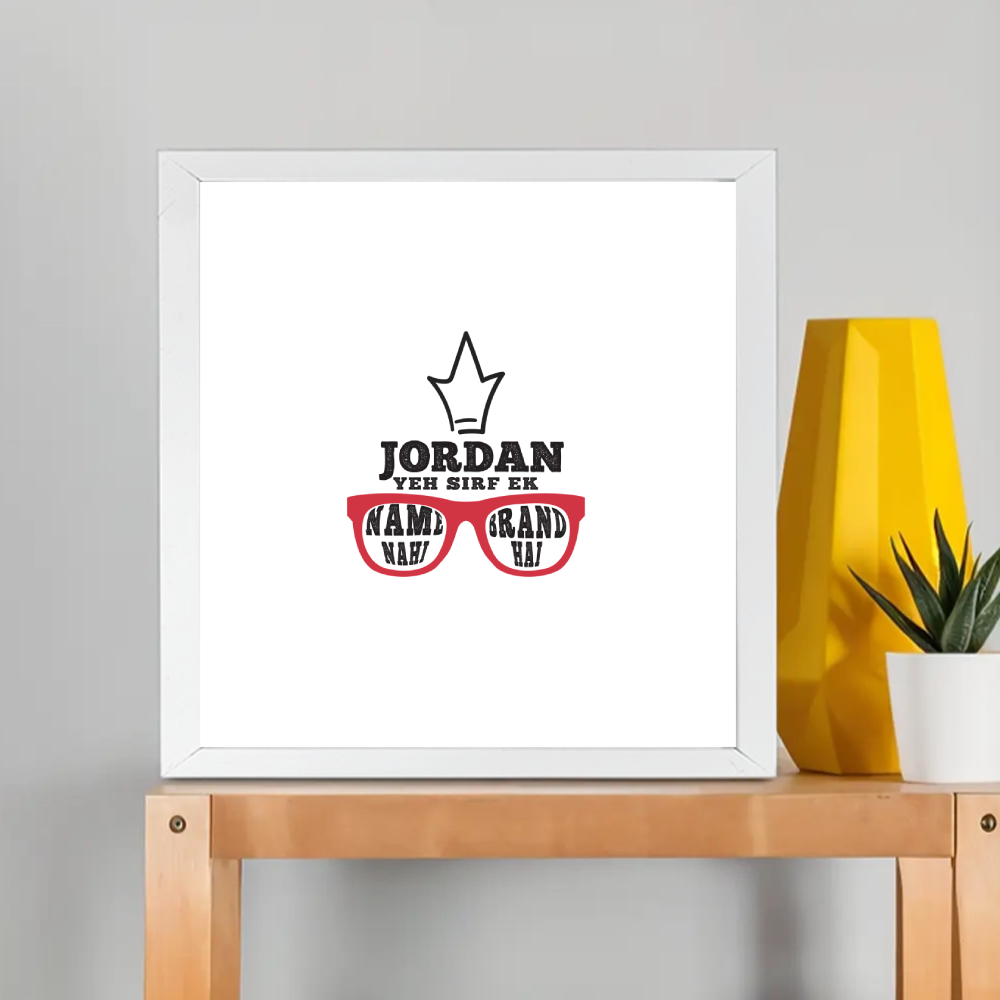 Personalized Grunge Framed Poster Dtg with Custom Name