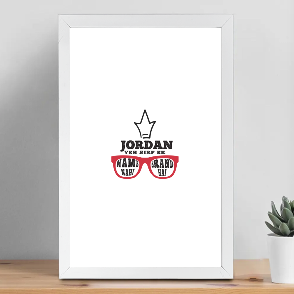 Personalized Grunge Framed Poster Dtg with Custom Name