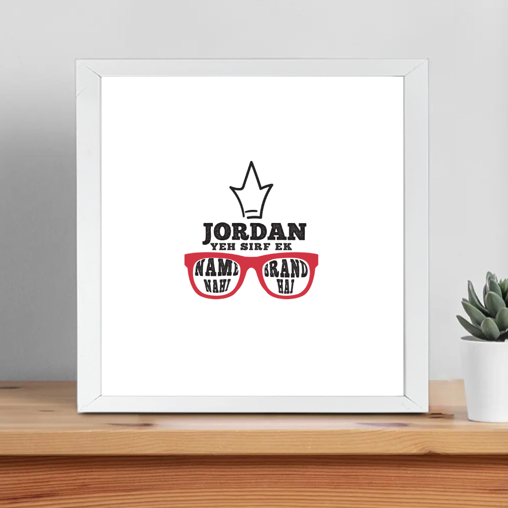 Personalized Grunge Framed Poster Dtg with Custom Name