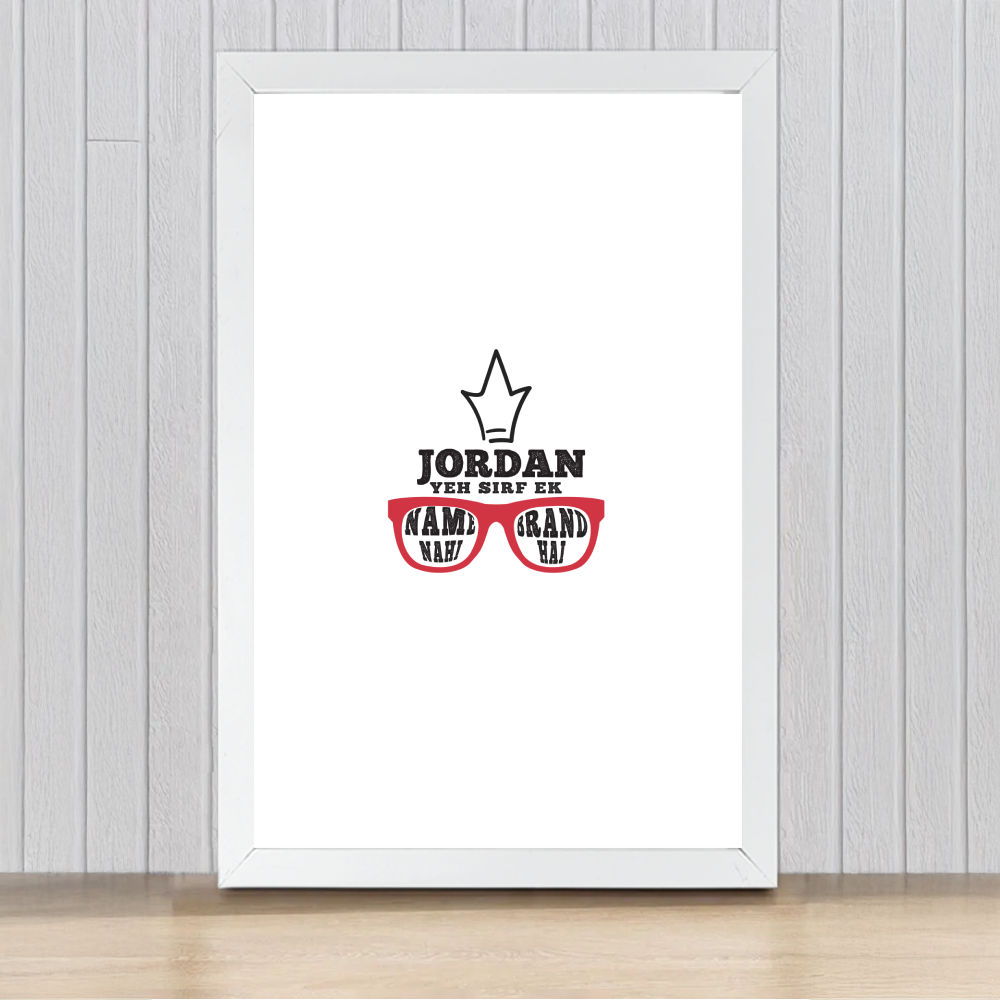 Personalized Grunge Framed Poster Dtg with Custom Name