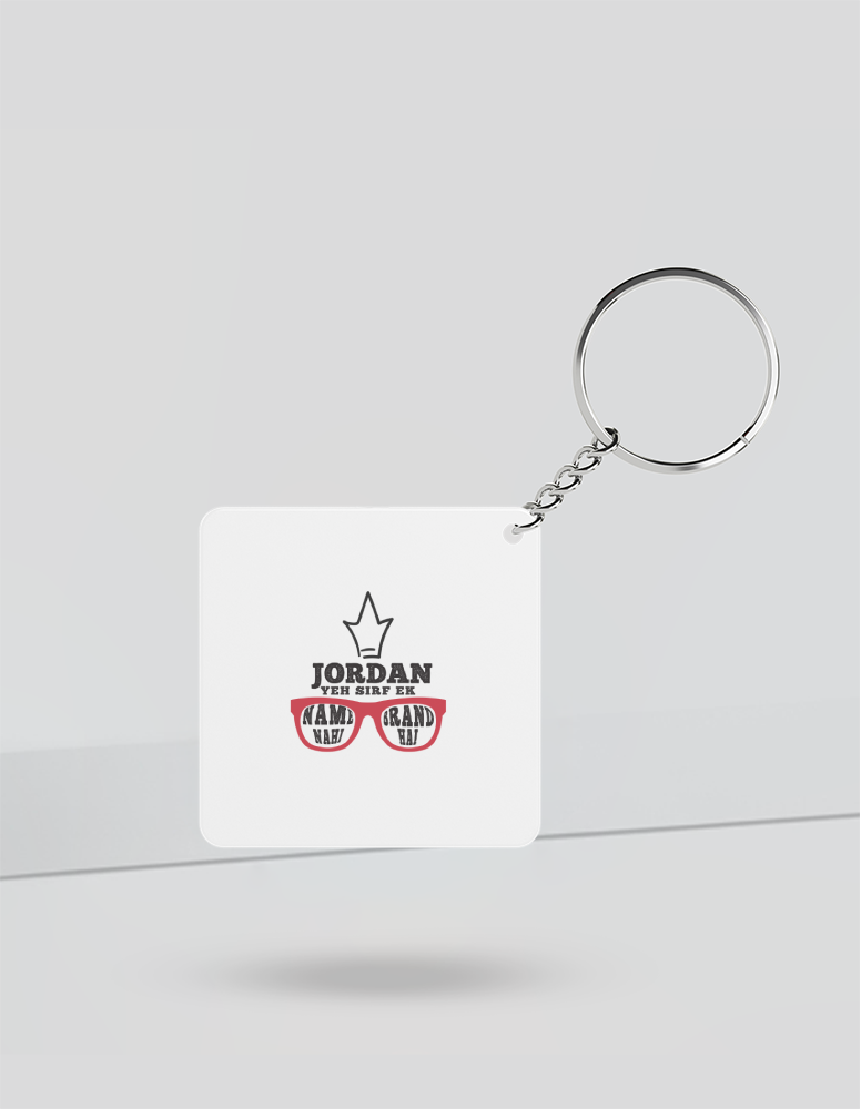 Personalized Grunge Keychain Accessories with Custom Name